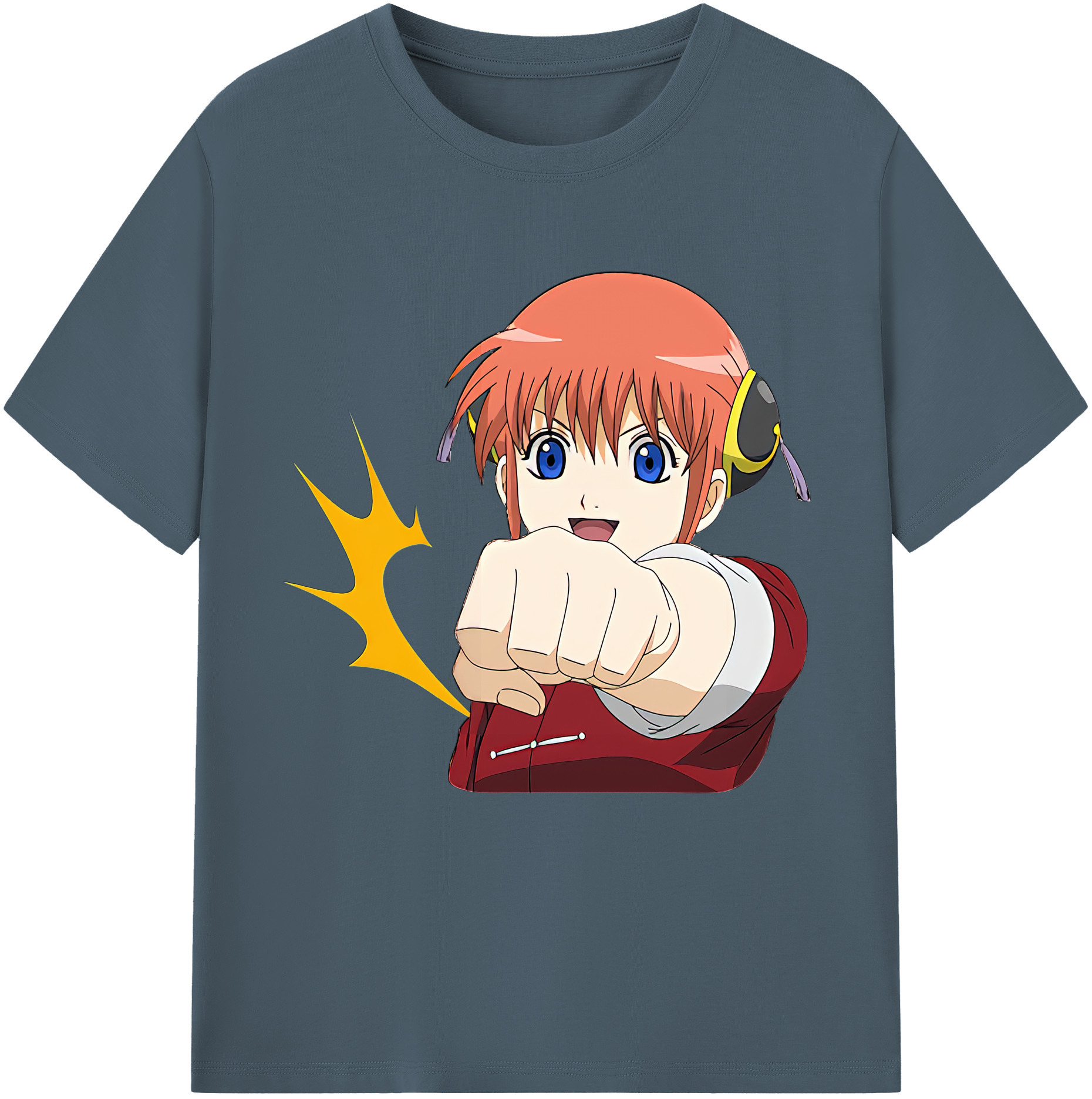 （画像用） ぎんたま 坂田銀時（さかたぎんとき） 神楽 志村新八（しむら しんぱち） GINTAMA Sakata Gintoki Kagura Shimura Shinpachi 綿100％半袖Tシャツ（フロントプリント）